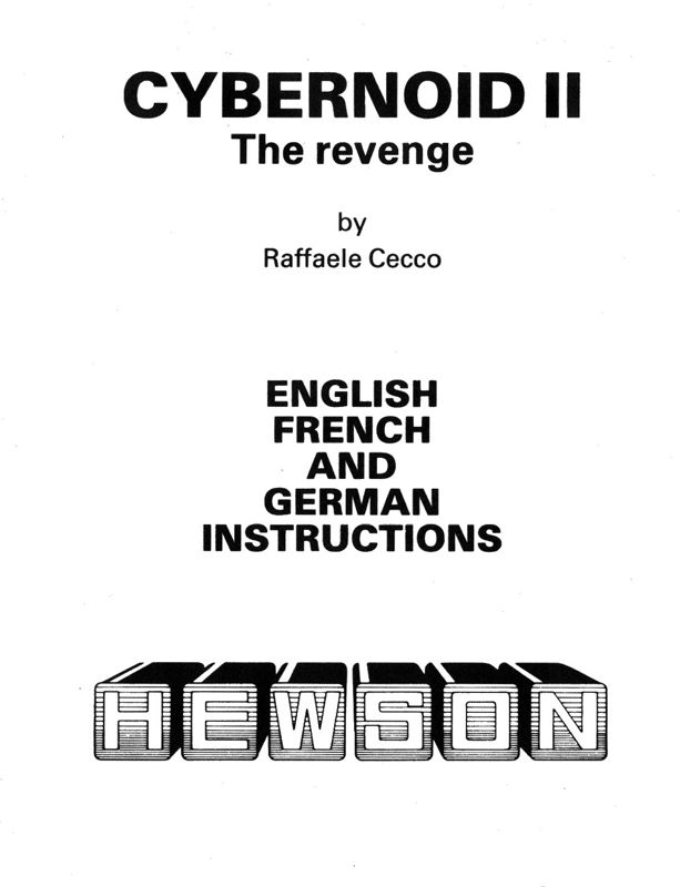 Other for Cybernoid II: The Revenge (ZX Spectrum): foldable instructions 1