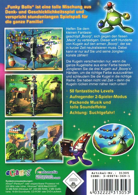 Back Cover for Boorp's Balls (Windows)
