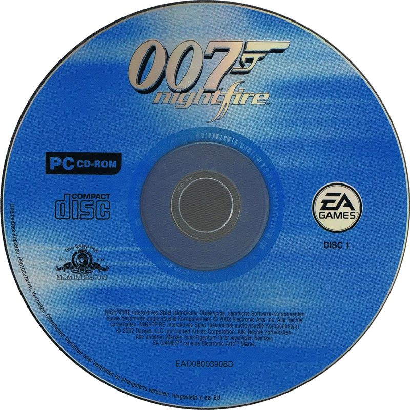 Media for 007: Nightfire (Windows): Disc 1