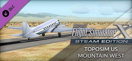 Front Cover for Microsoft Flight Simulator X: Steam Edition - Toposim US Mountain West (Windows) (Steam release)