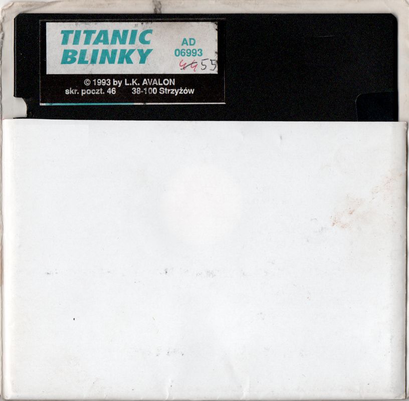 Inside Cover for Titanic Blinky (Commodore 64) (5.25" disk release ): Right Flap + Media