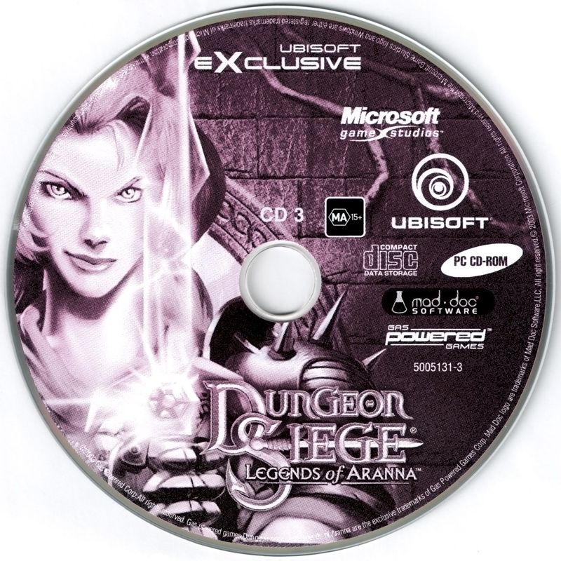 Media for Dungeon Siege: Legends of Aranna (Windows) (Ubisoft eXclusive release): Disc 3