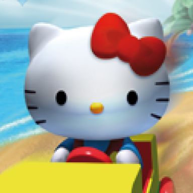 Front Cover for Hello Kitty and Sanrio Friends Racing (Nintendo 3DS) (download release)
