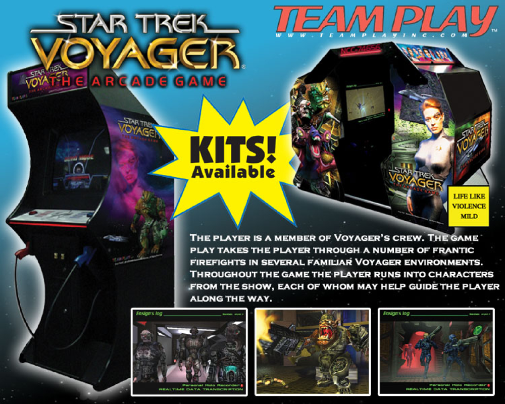 Front Cover for Star Trek: Voyager - The Arcade Game (Arcade) (From teamplayinc.net)