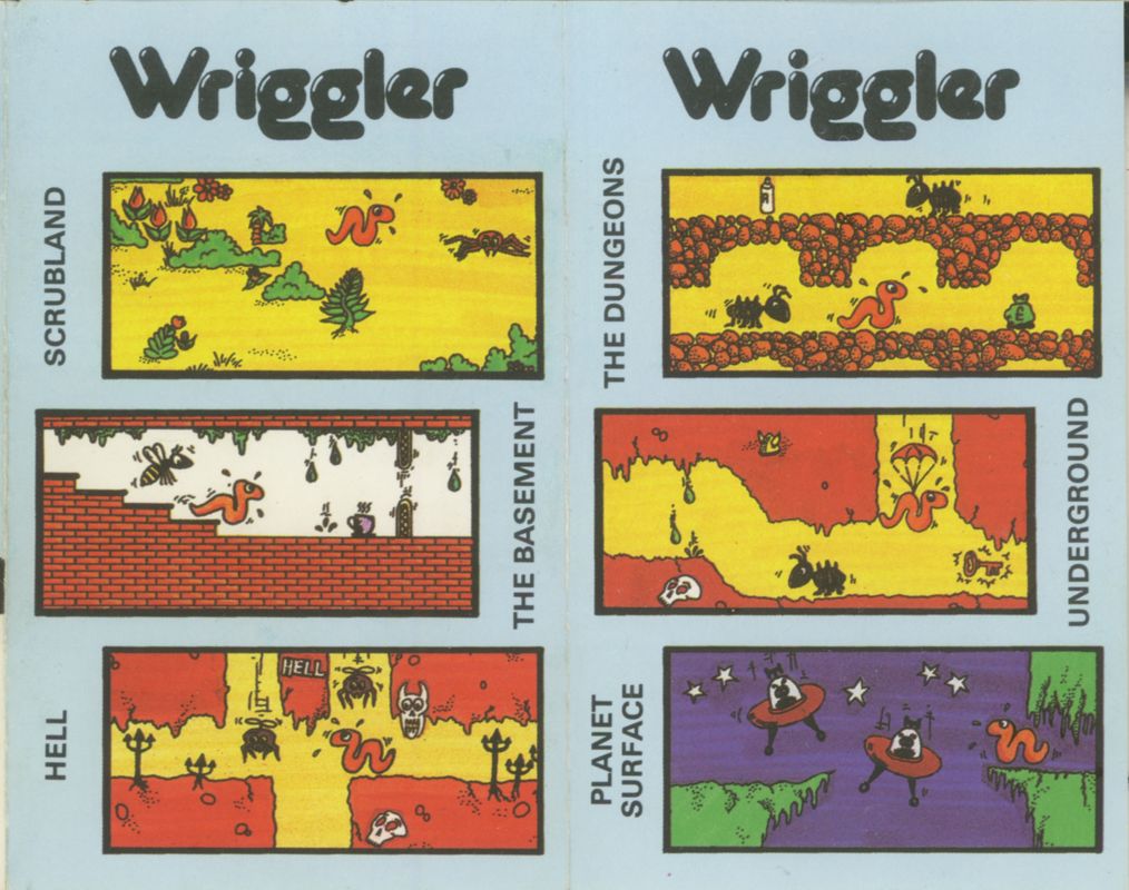 Inside Cover for Wriggler (ZX Spectrum)