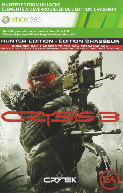 Crysis 3 Hunter Edition Cover Or Packaging Material Mobygames 