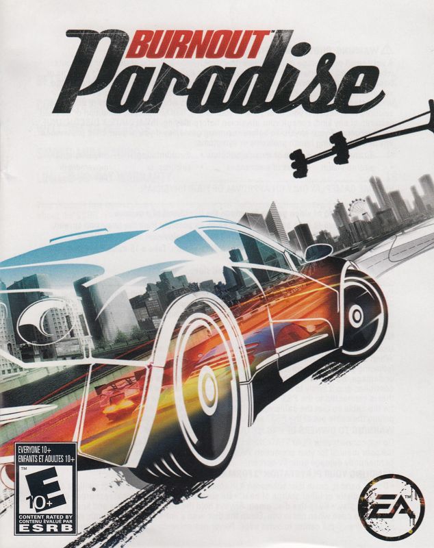 Manual for Burnout: Paradise (PlayStation 3): Front