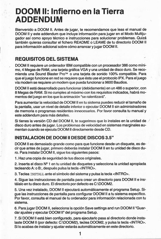 Extras for Doom II (DOS) (CD-ROM version): Addendum