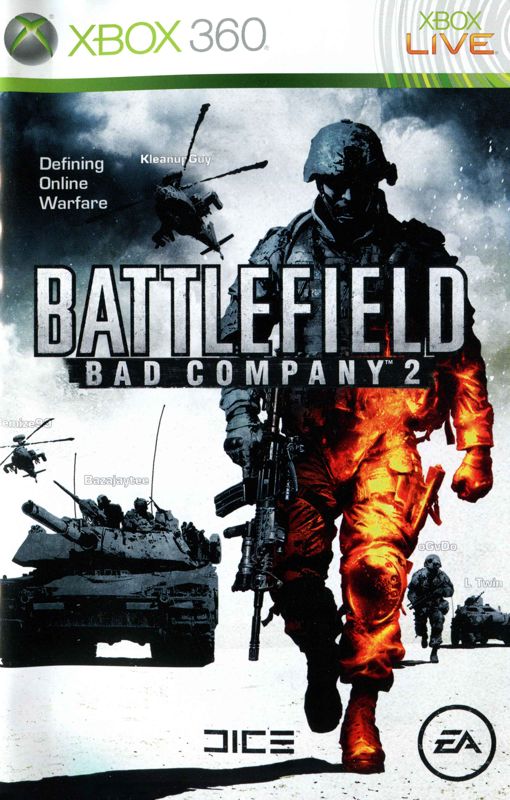 Manual for Battlefield: Bad Company 2 (Xbox 360) (Classics release): Front