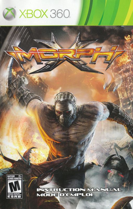 Manual for MorphX (Xbox 360): Front
