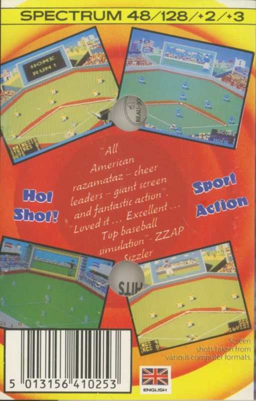 Back Cover for The Slugger (ZX Spectrum)