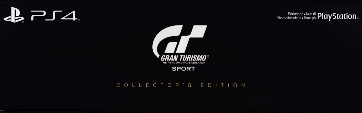 Spine/Sides for Gran Turismo: Sport (Collector's Edition) (PlayStation 4): Bottom