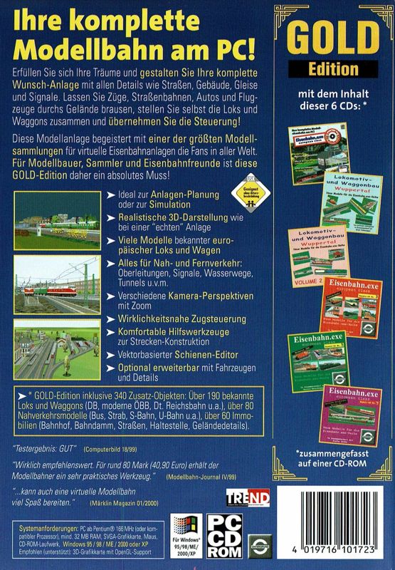Back Cover for Eisenbahn.exe: European Class - Gold Edition (Windows)
