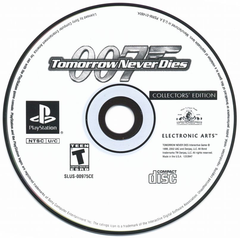 Media for Collectors' Edition: 007: Racing / Medal of Honor / 007: Tomorrow Never Dies (PlayStation): Tomorrow Never Dies Disc