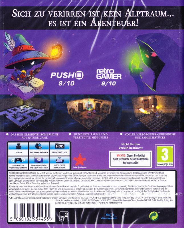Back Cover for Lumo (PlayStation 4)