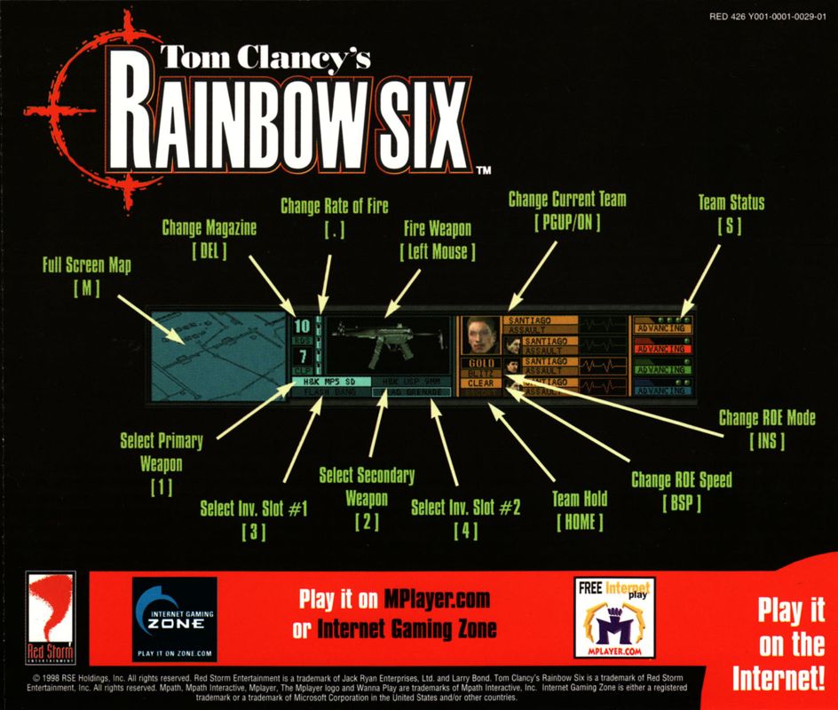 Other for Tom Clancy's Rainbow Six (Windows): Jewel Case - Back