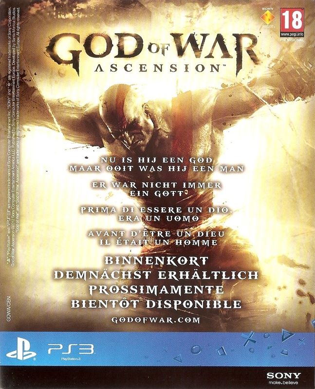 Advertisement for God of War III (PlayStation 3) (Essentials release)