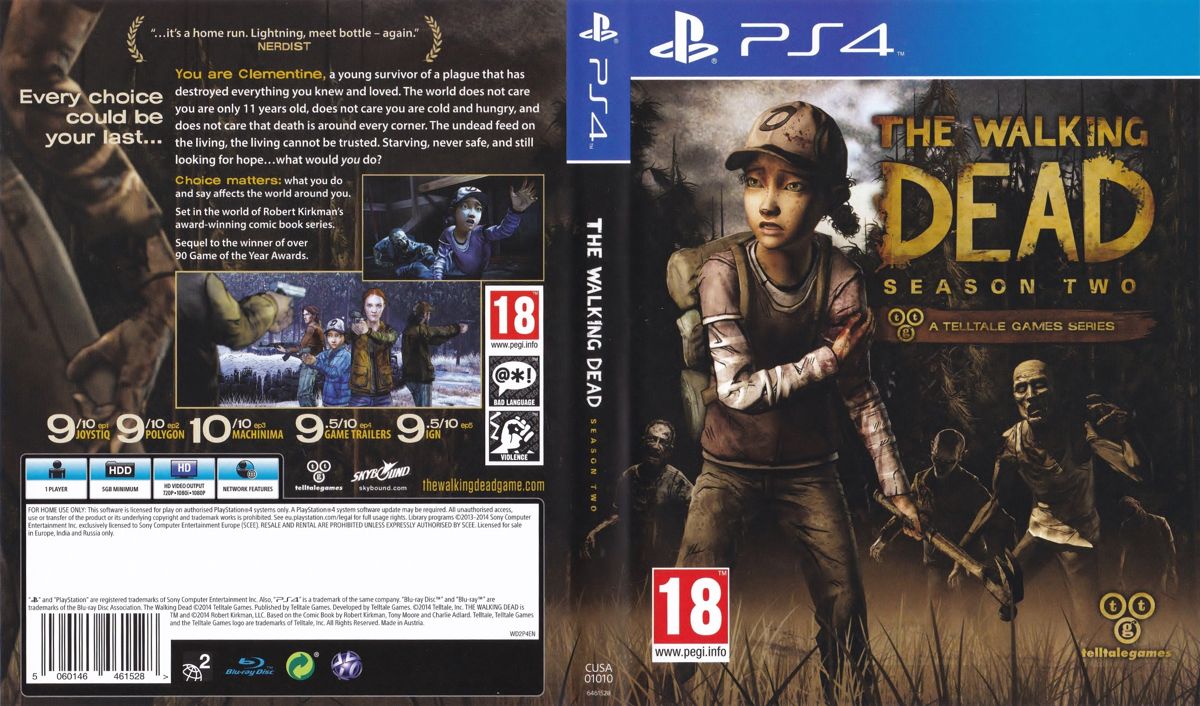 The Walking Dead Season Two cover or packaging material MobyGames
