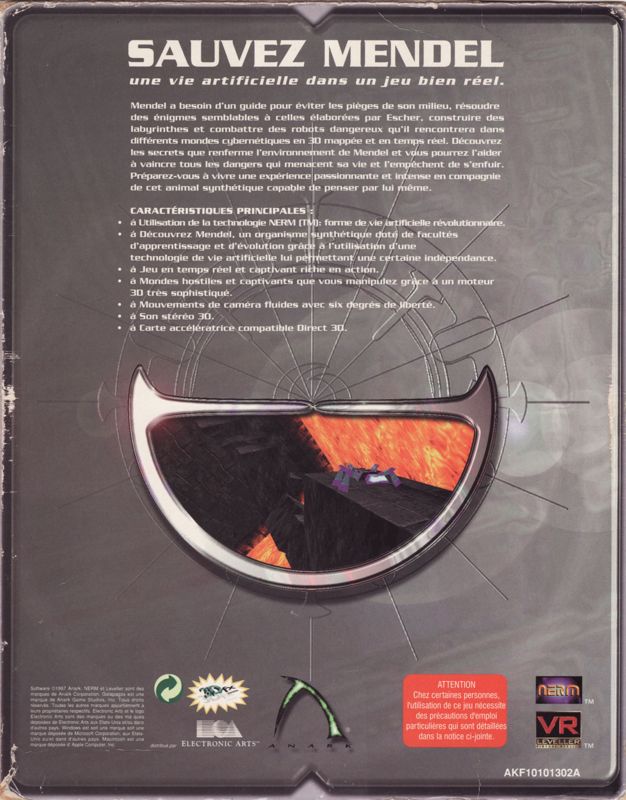 Back Cover for Galapagos (Macintosh and Windows)