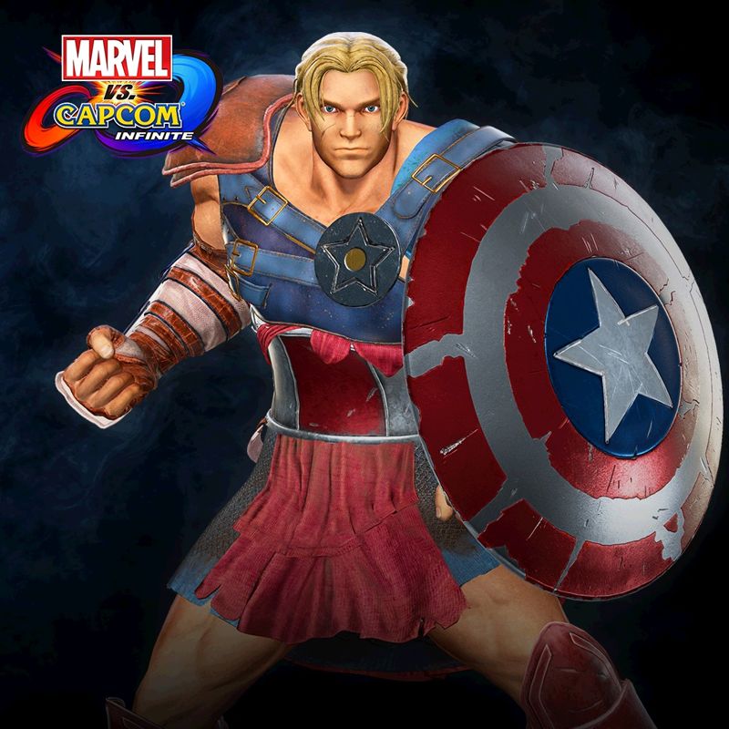Front Cover for Marvel vs. Capcom: Infinite - Captain America Gladiator Costume (PlayStation 4) (download release)