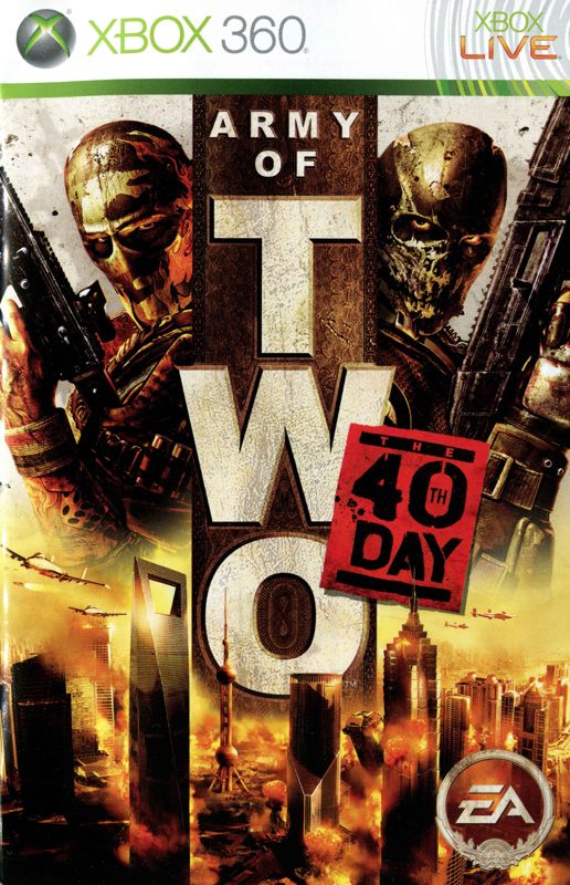 Manual for Army of Two: The 40th Day (Xbox 360): Front