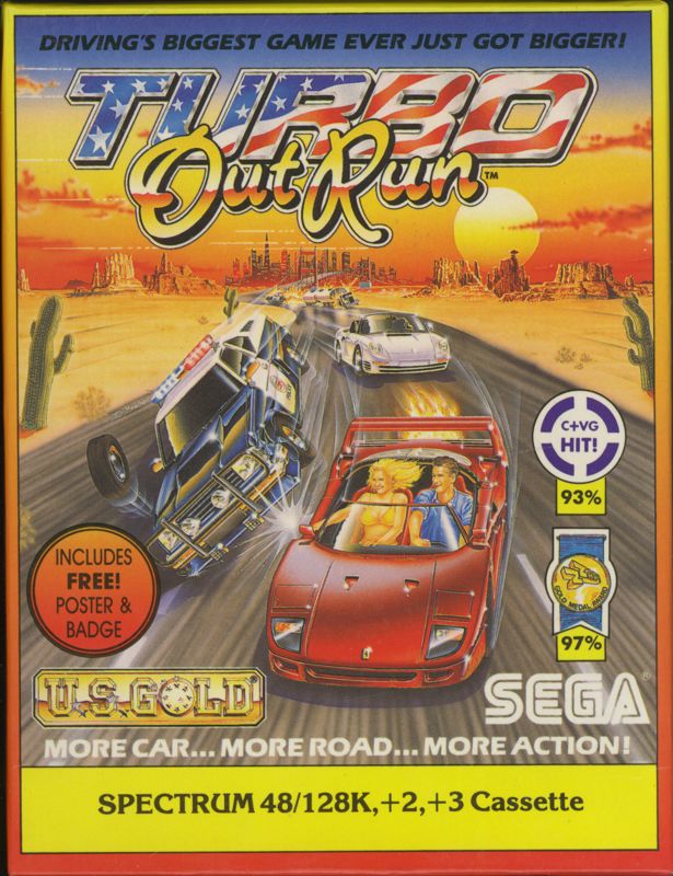 Front Cover for Turbo Out Run (ZX Spectrum)