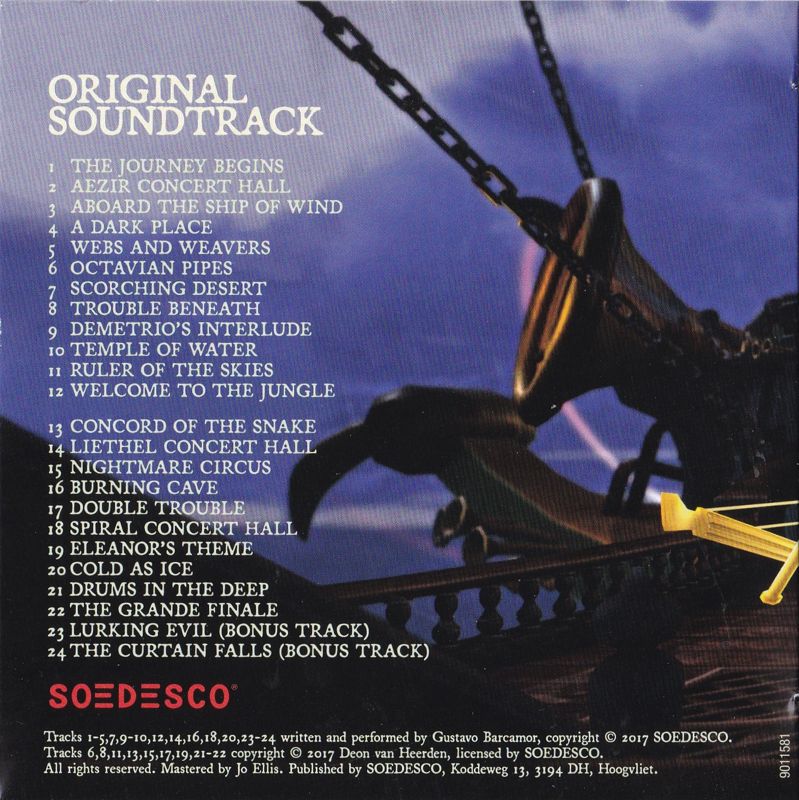 Soundtrack for AereA (Collector's Edition) (PlayStation 4): Slipcase - Back