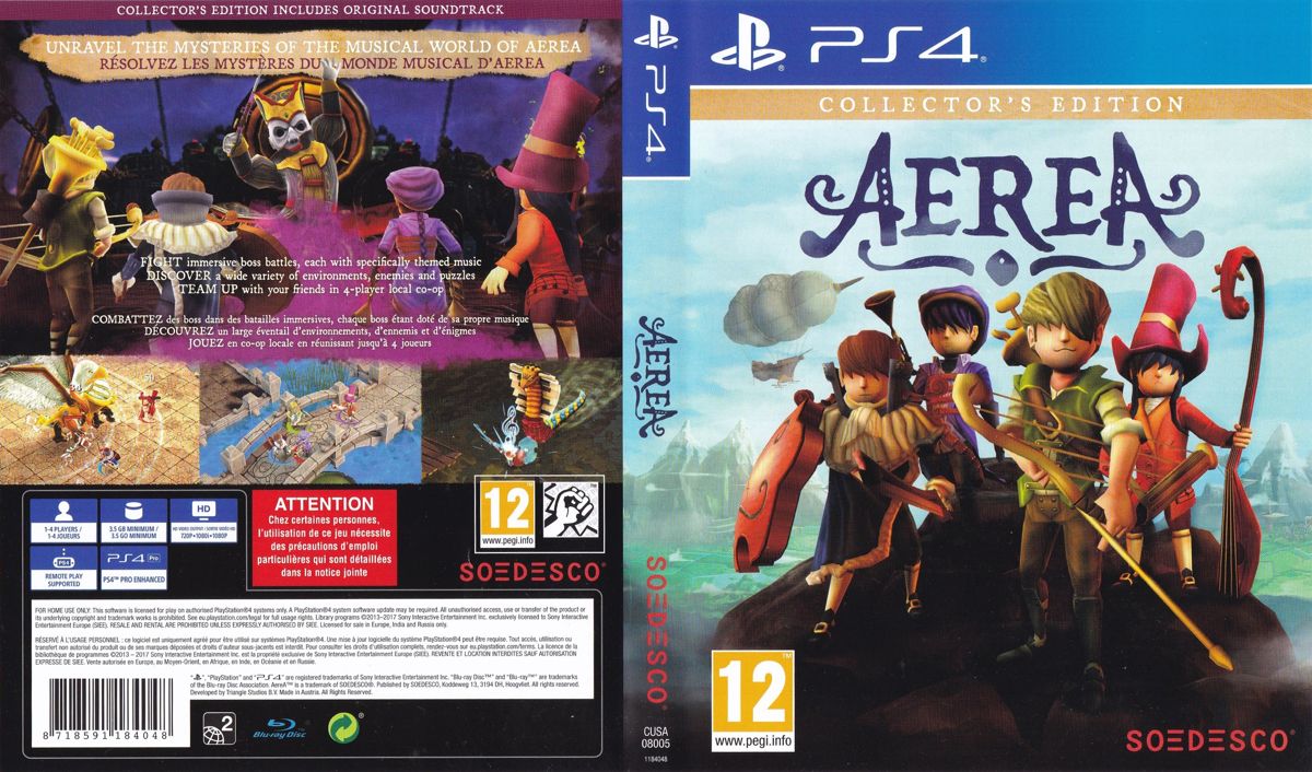 Full Cover for AereA (Collector's Edition) (PlayStation 4)