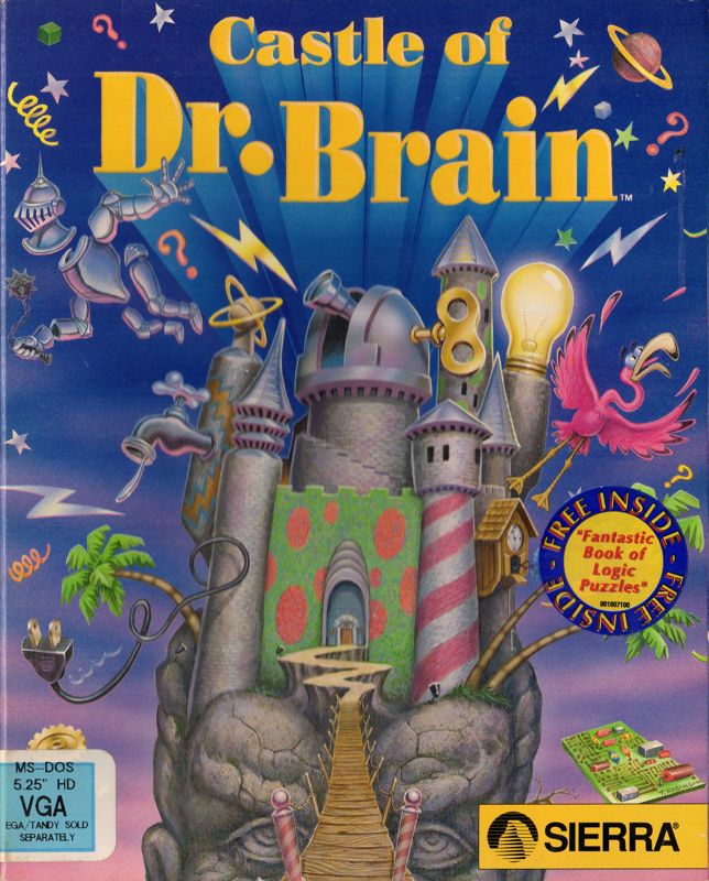 Front Cover for Castle of Dr. Brain (DOS) (VGA 5.25" disk release)