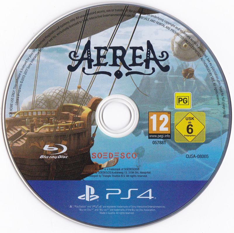 Media for AereA (Collector's Edition) (PlayStation 4)