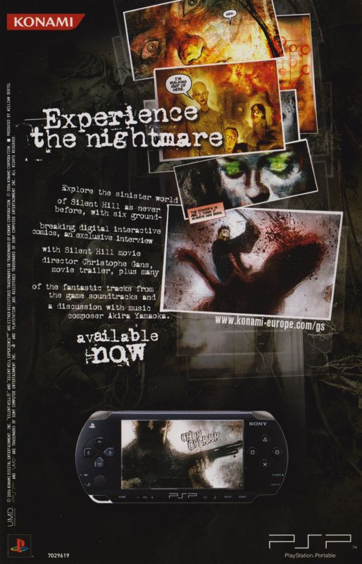Advertisement for The Silent Hill Collection (PlayStation 2): Back
