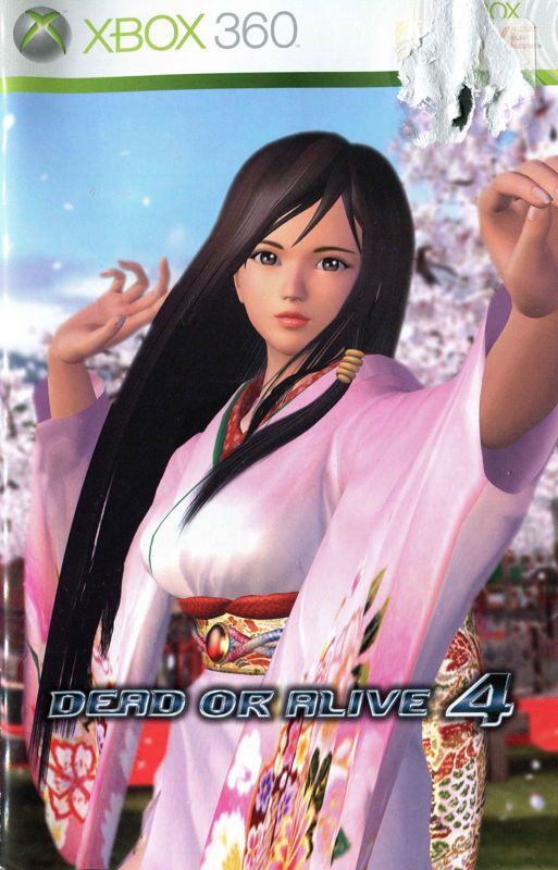 Manual for Dead or Alive 4 (Xbox 360): Front