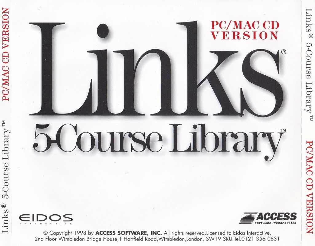 Other for Links: 5-Course Library - Volume 4 (Macintosh and Windows): Jewel Case: Back
