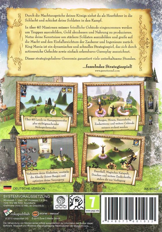 Back Cover for Kingmania: North Kingdom (Windows)