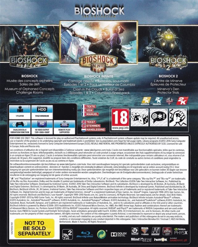 Other for BioShock: The Collection (PlayStation 4): Keep Case <i>(BioShock 1+2)</i> - Back