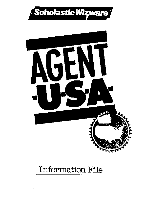 Manual for Agent USA (Atari 8-bit)