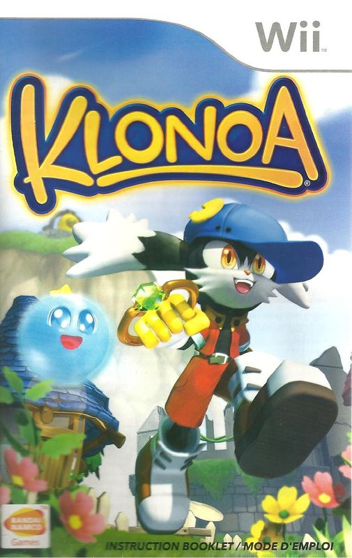Manual for Klonoa (Wii): Front