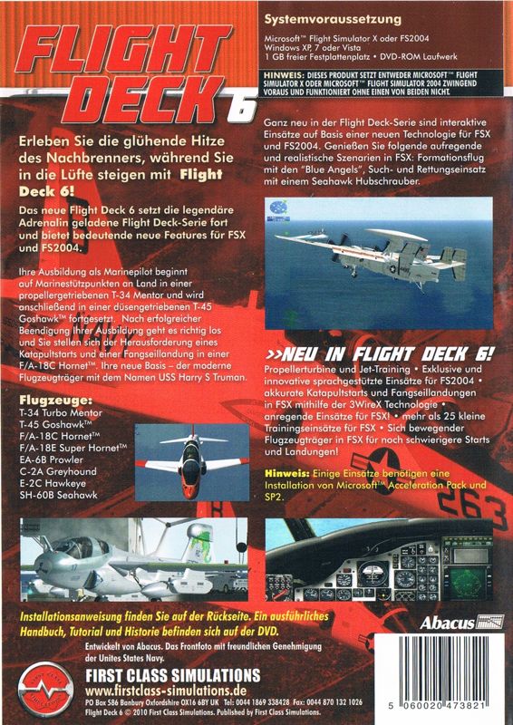 Back Cover for Flight Deck 6 (Windows)