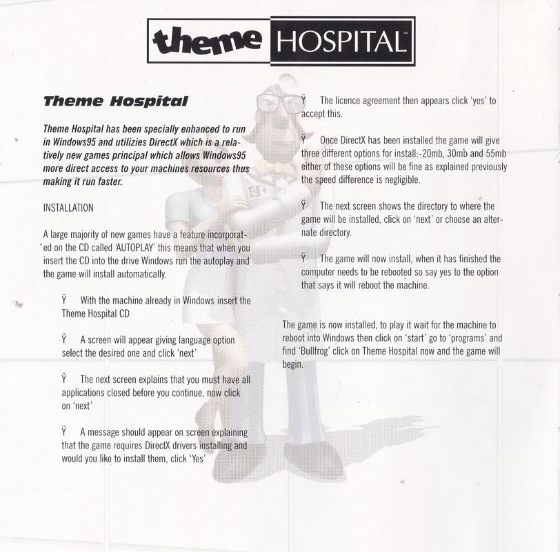 Other for Theme Hospital (DOS and Windows) (Alternate disc): Jewel Case: Inside Left