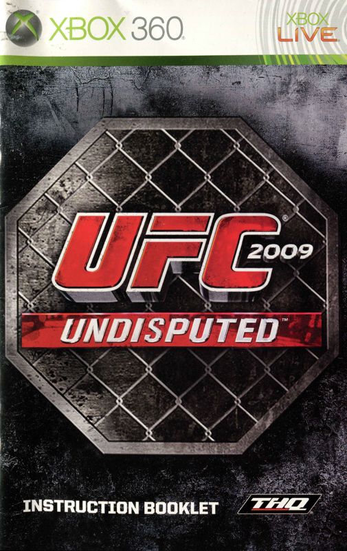 Manual for UFC 2009 Undisputed (Xbox 360): Front