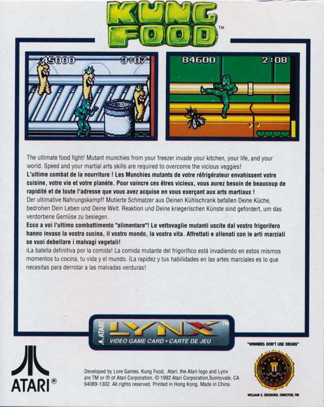 Back Cover for Kung Food (Lynx)