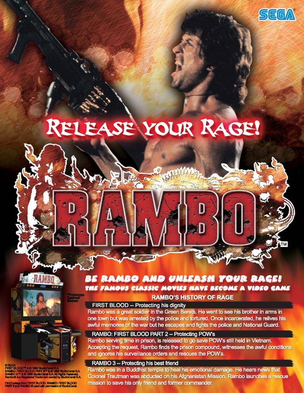 Front Cover for Rambo (Arcade) (Standard cabinet, from segaarcade.com)