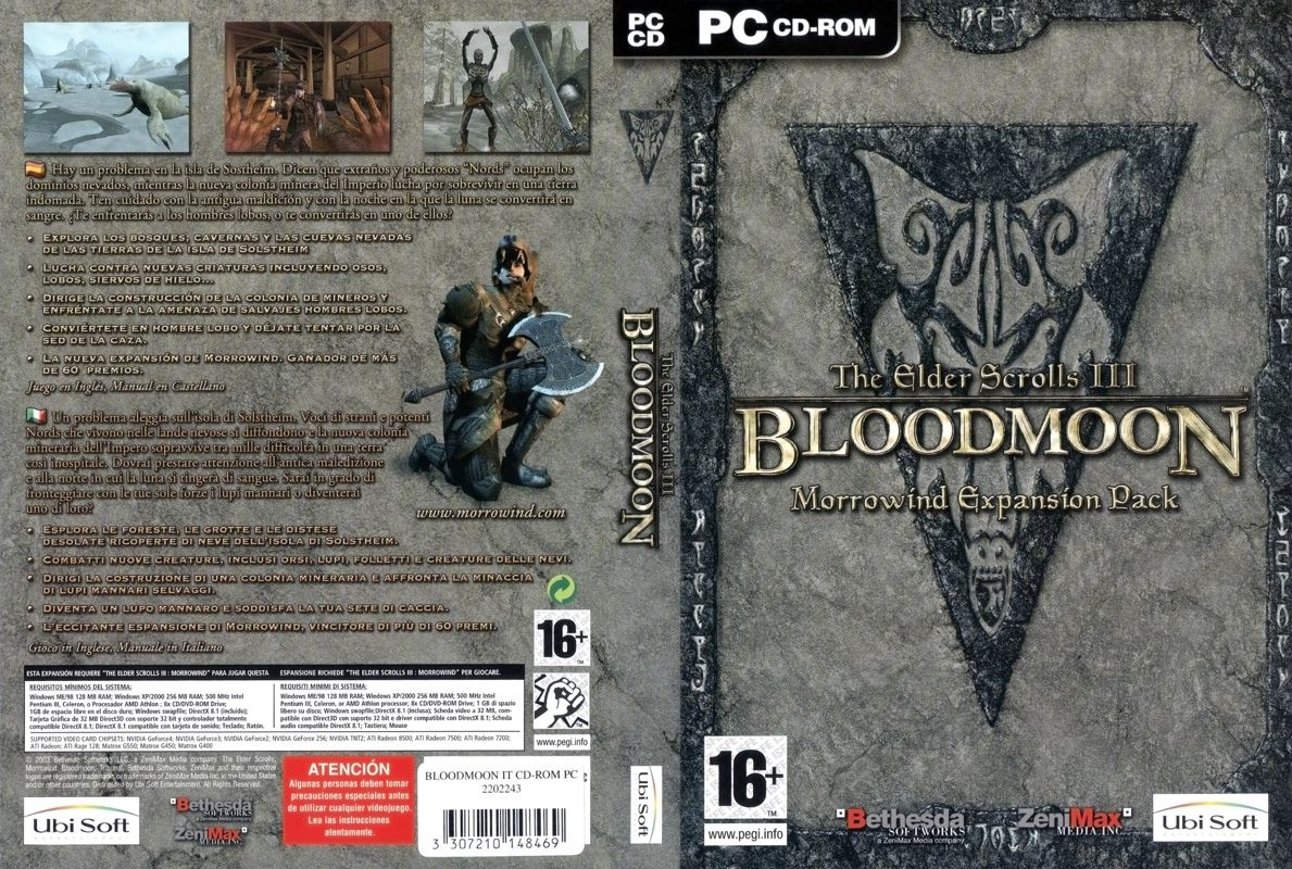 Full Cover for The Elder Scrolls III: Bloodmoon (Windows)