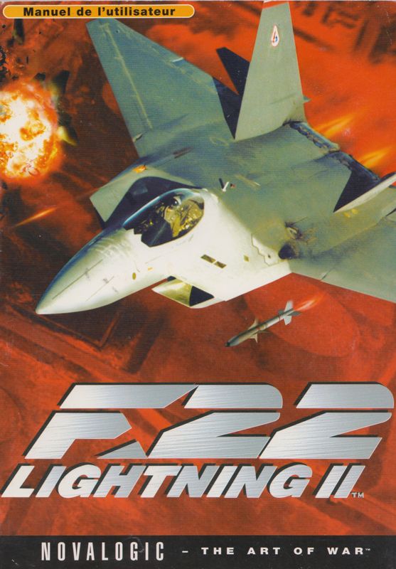 Manual for F-22 Lightning II (DOS) (First French release (French manual, game in English)): Front