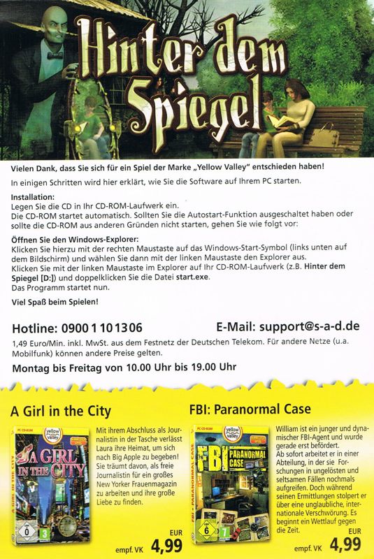 Manual for Behind the Reflection (Windows) (Yellow Valley release)