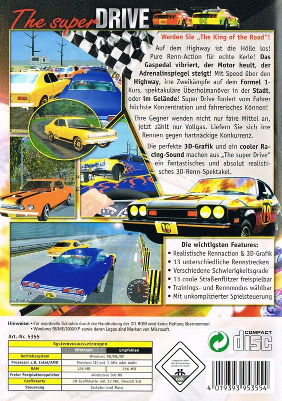 Back Cover for The Super Drive (Windows)