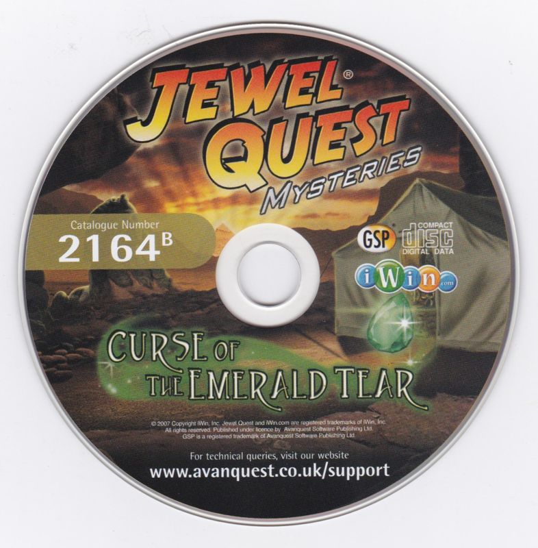 Media for Jewel Quest Mysteries: Curse of the Emerald Tear (Macintosh and Windows) (GSP's Click & Play release (alternate back panel and catalogue number))