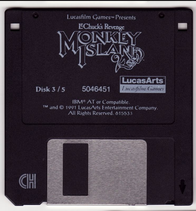 Media for Monkey Island 2: LeChuck's Revenge (DOS): Disk 3