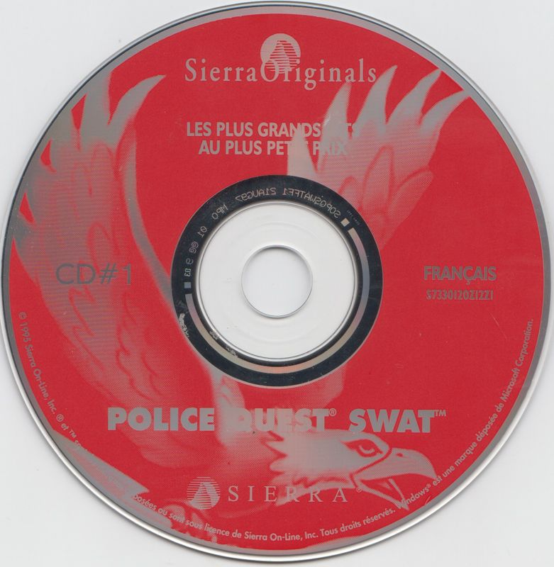 Media for Daryl F. Gates' Police Quest: SWAT (DOS and Windows and Windows 16-bit) (SierraOriginals release): Disc 1