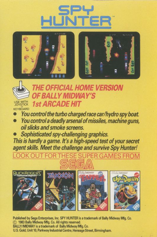 Front Cover for Spy Hunter (ZX Spectrum)